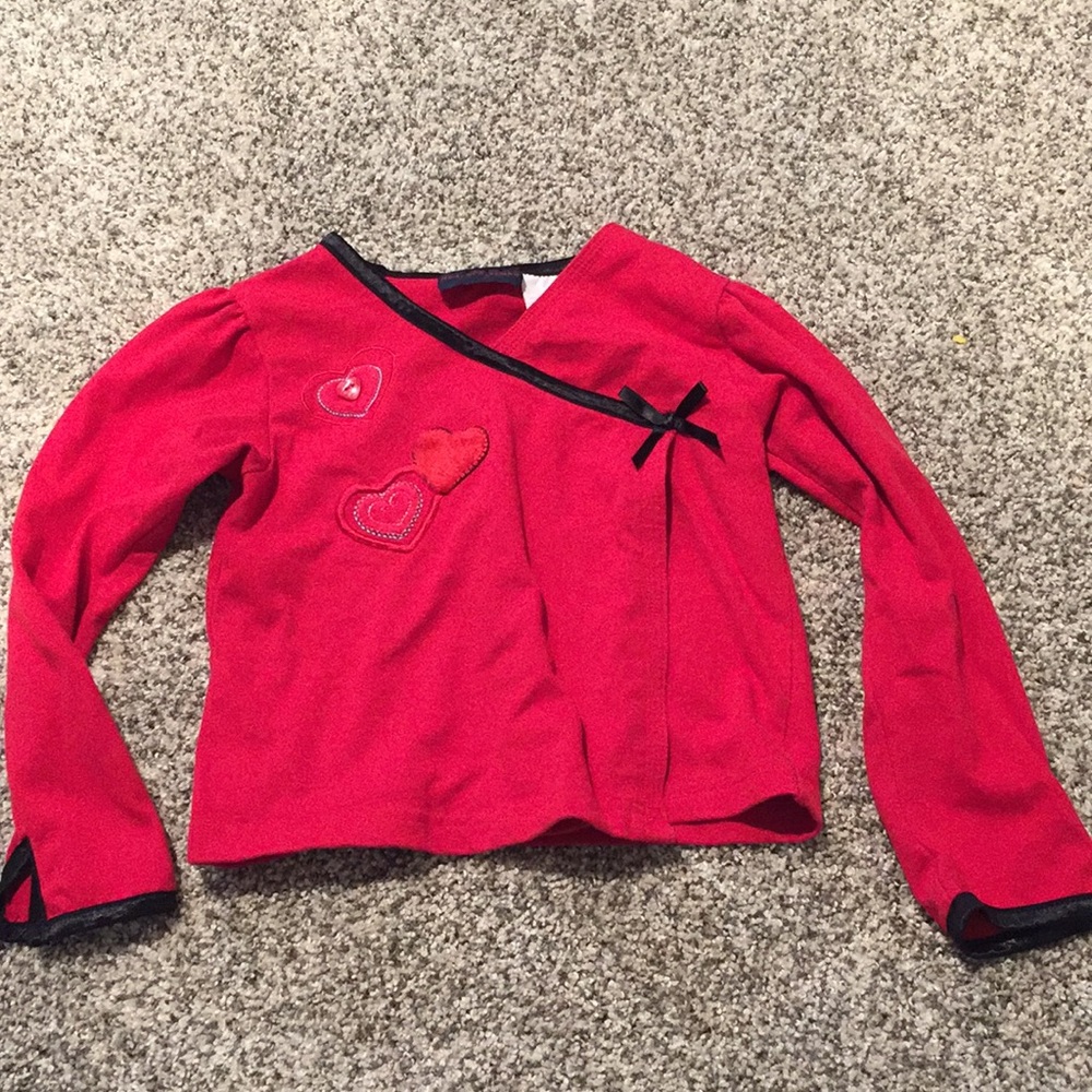 Red girls long sleeve shirt.